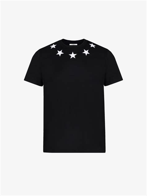 givenchy t shirt with stars|givenchy graphic crewneck t shirt.